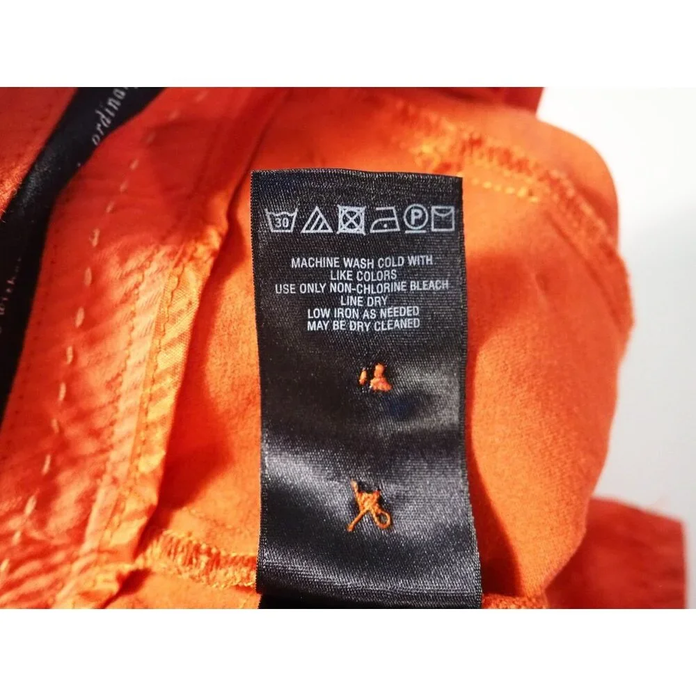 Anthropologie Dark Orange Essential Chino Sailor Button Cropped Pants, Size 4P